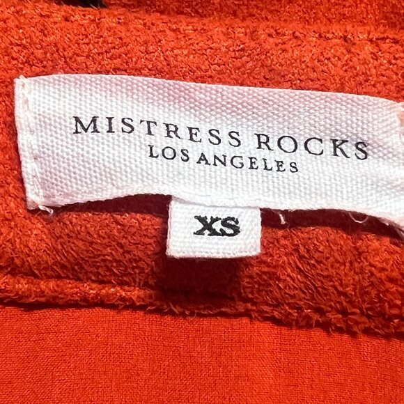 Red Suede Tie Y2K Gorpcore Emo Y2K Indie Grunge Mini Skirt Size XS - Picture 4 of 7